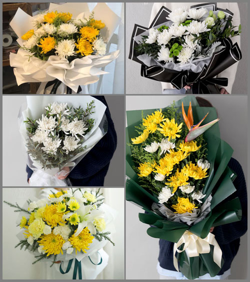 山东青岛胶州市胶莱镇白事花束代送